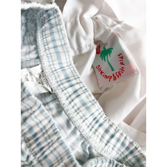 Shrimp & Grits Kids "Ocracobe" Blue White Smocked Sailboat 2 Piece Outfit 2T - Picture 4 of 4